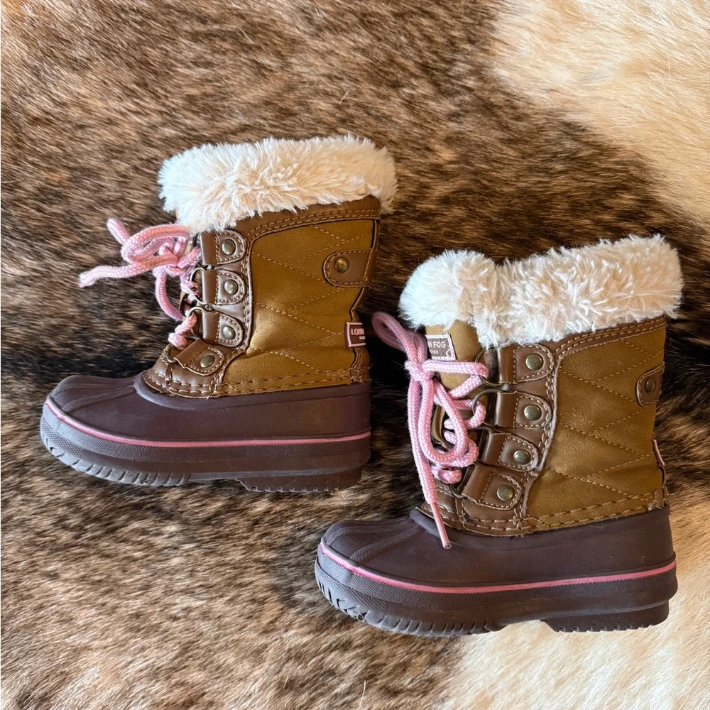 London Fog Toddler 6 Faux Fur Winter Duck Boots